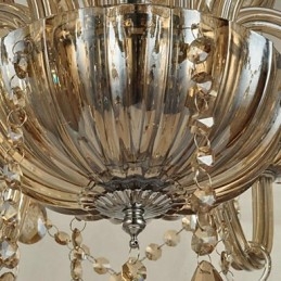 Moderne moderne lysekrone i krystalglas