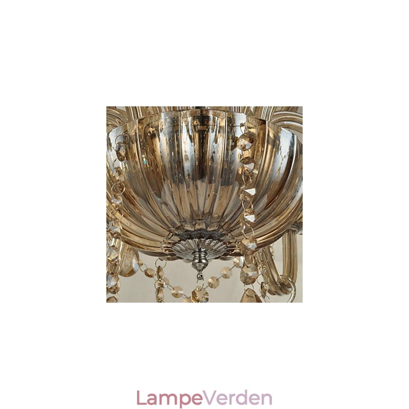 Moderne moderne lysekrone i krystalglas