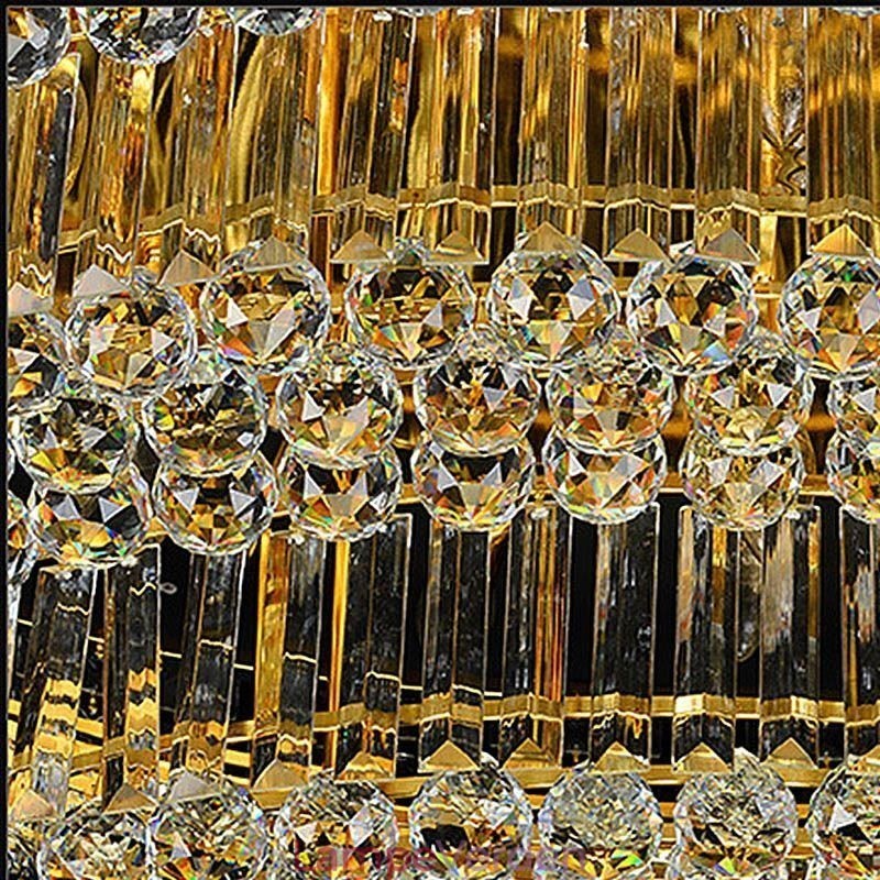 Flush Mount Crystal Ceiling Light European Oval Light