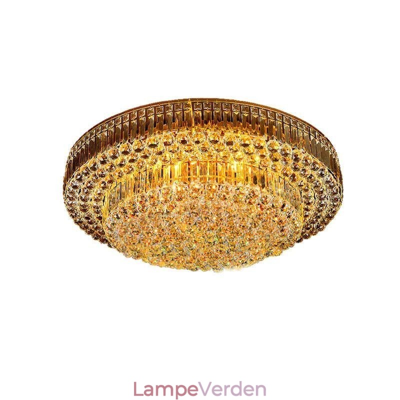 Flush Mount Crystal Ceiling Light Europæisk rund belysning