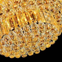 Flush Mount Crystal Ceiling Light Europæisk rund belysning