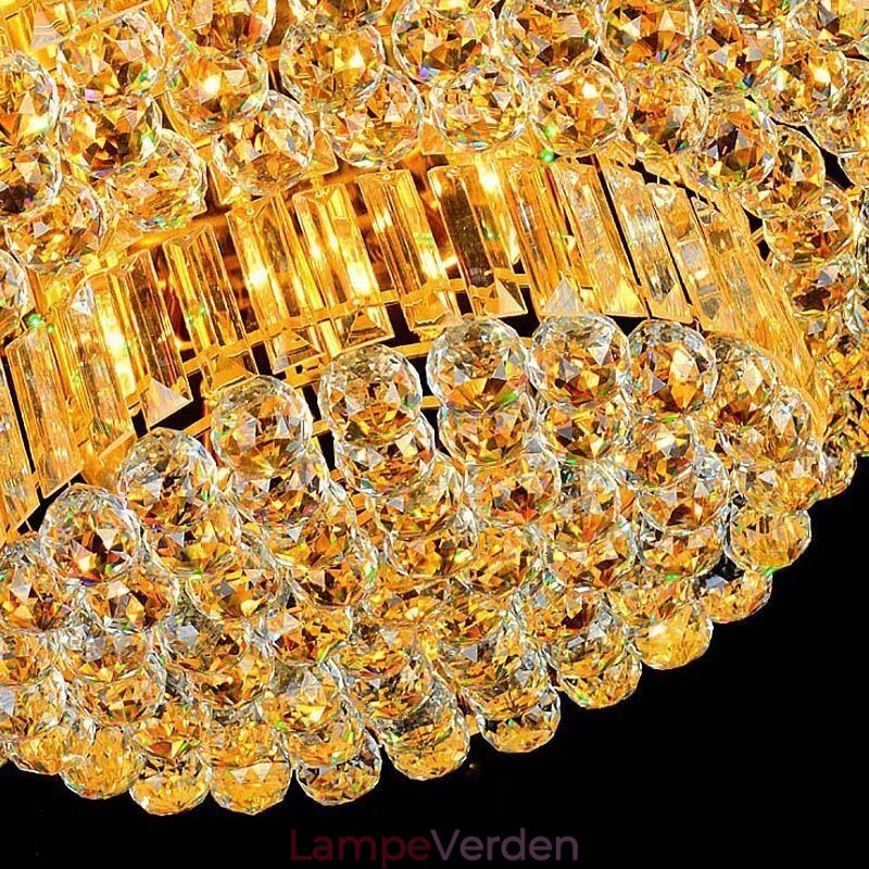 Flush Mount Crystal Ceiling Light Europæisk rund belysning