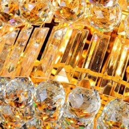 Flush Mount Crystal Ceiling Light Europæisk rund belysning