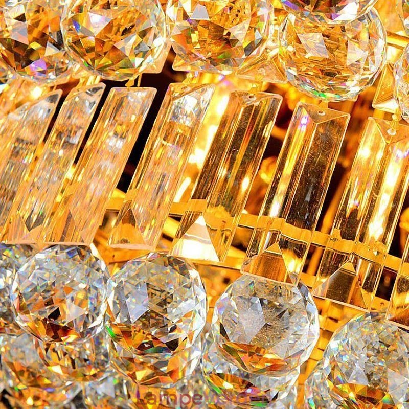 Flush Mount Crystal Ceiling Light Europæisk rund belysning