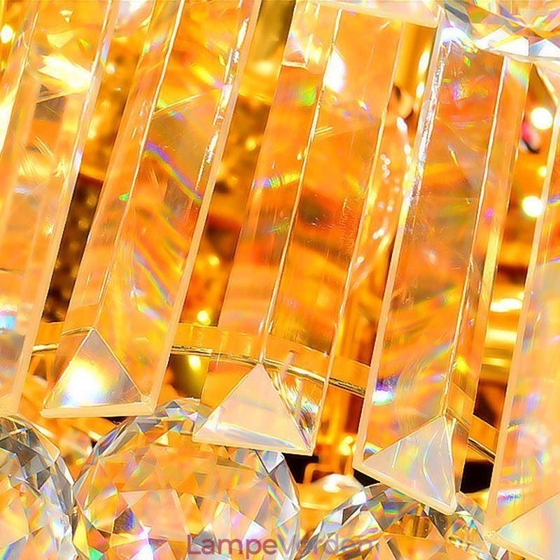 Flush Mount Crystal Ceiling Light Europæisk rund belysning