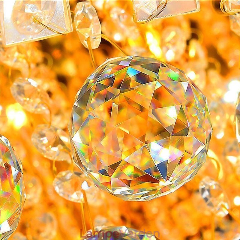 Flush Mount Crystal Ceiling Light Europæisk rund belysning