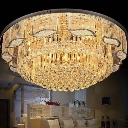 Krystal loftslampe Moderne enkel rund, flush Mount lysarmatur