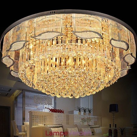 Krystal loftslampe Moderne enkel rund, flush Mount lysarmatur Krystal loftslampe Moderne enkel rund, flush Mount lysarmatur