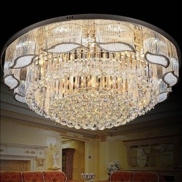 Krystal loftslampe Moderne enkel rund, flush Mount lysarmatur