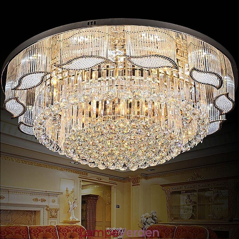 Krystal loftslampe Moderne enkel rund, flush Mount lysarmatur