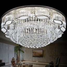 Krystal loftslampe Moderne enkel rund, flush Mount lysarmatur