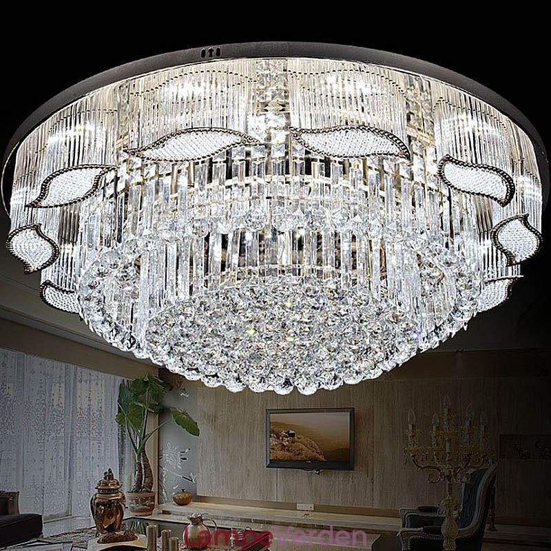 Krystal loftslampe Moderne enkel rund, flush Mount lysarmatur