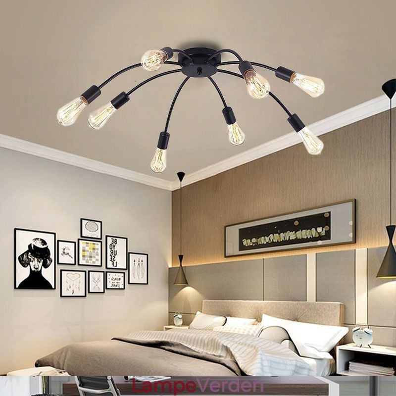 Loft Spider Lampe Antik Klassisk Flush Mount Spisestuelampe 8 10 Arme