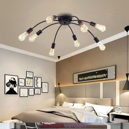 Loft Spider Lampe Antik Klassisk Flush Mount Spisestuelampe 8 10 Arme Loft Spider Lampe Antik Klassisk Flush Mount Spisestuelampe 8 10 Arme