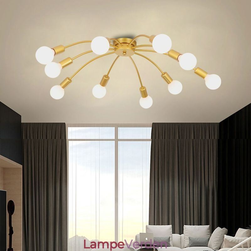 Loft Spider Lampe Antik Klassisk Flush Mount Spisestuelampe 8 10 Arme
