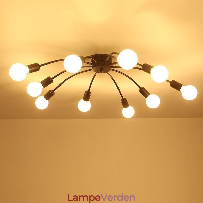 Loft Spider Lampe Antik Klassisk Flush Mount Spisestuelampe 8 10 Arme