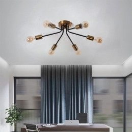 Sputnik Chandelier 6 Light Semi Flush Mount Loftslampe