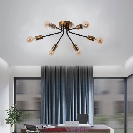 Sputnik Chandelier 6 Light Semi Flush Mount Loftslampe Sputnik Chandelier 6 Light Semi Flush Mount Loftslampe