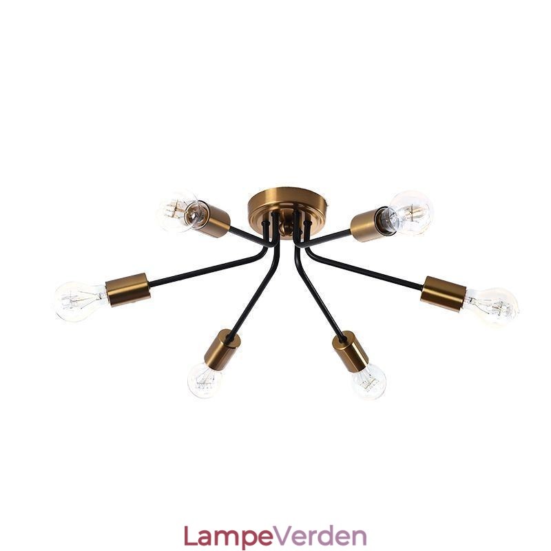 Sputnik Chandelier 6 Light Semi Flush Mount Loftslampe