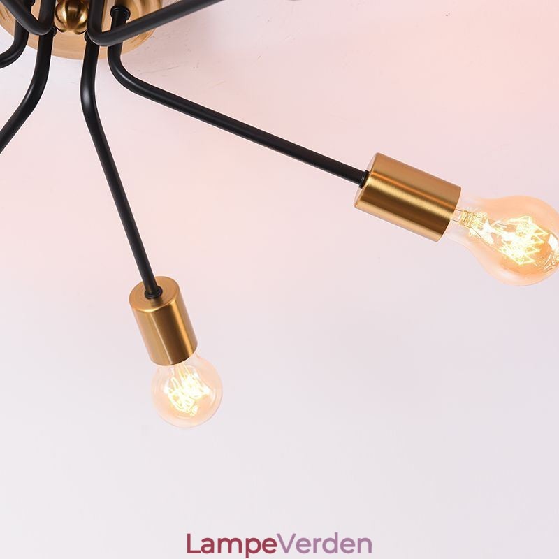 Sputnik Chandelier 6 Light Semi Flush Mount Loftslampe