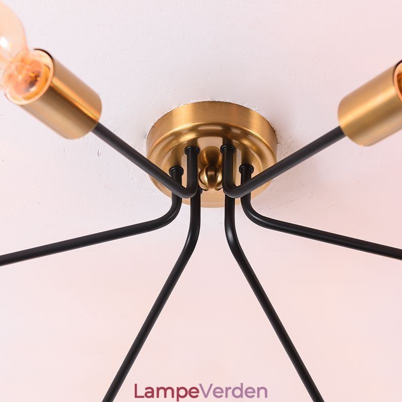 Sputnik Chandelier 6 Light Semi Flush Mount Loftslampe