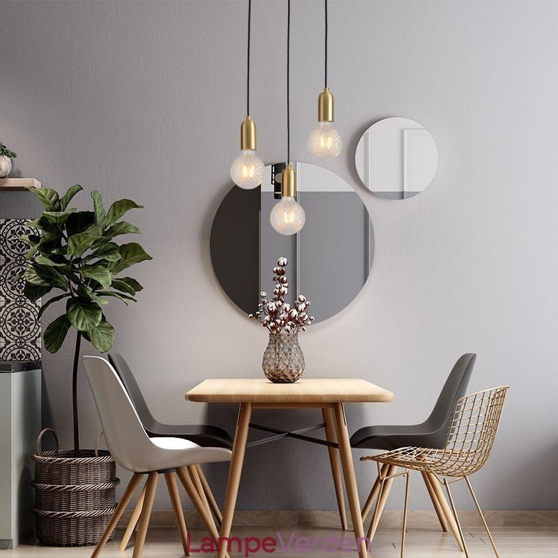 Nordic Brass 3 Pendel Cluster Light Island Creative Minimalistisk lysarmatur