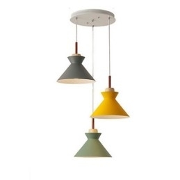 Nordic Macaron Island 3 Light Pendel Lighting Simple Iron Arti Three Lights