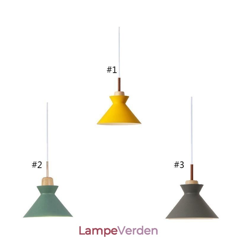 Nordic Macaron Island 3 Light Pendel Lighting Simple Iron Arti Three Lights
