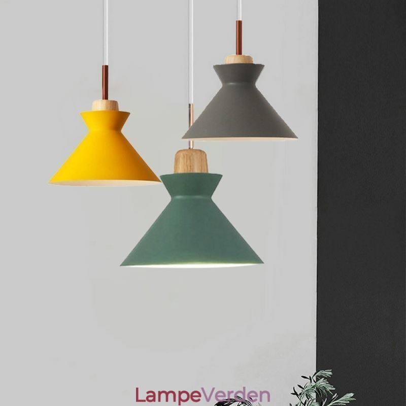 Nordic Macaron Island 3 Light Pendel Lighting Simple Iron Arti Three Lights