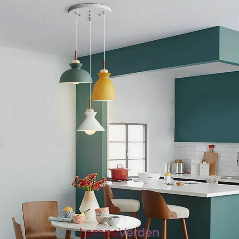 Macaron pendel Nordic Simple Iron Arti Tre lys armatur