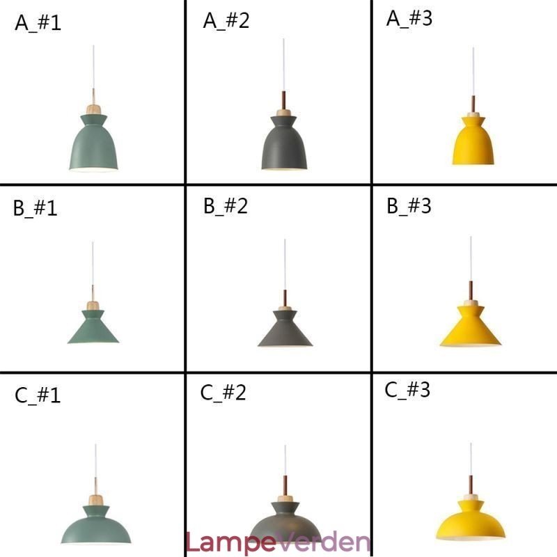 Macaron pendel Nordic Simple Iron Arti Tre lys armatur