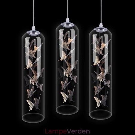 Glas Pendel Creative Nordic Cylinder Lampe Butterfly Light Glas Pendel Creative Nordic Cylinder Lampe Butterfly Light