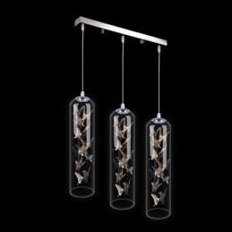 Glas Pendel Creative Nordic Cylinder Lampe Butterfly Light