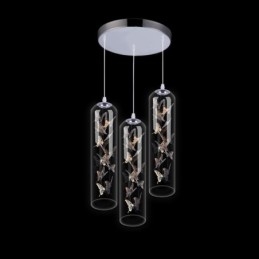 Glas Pendel Creative Nordic Cylinder Lampe Butterfly Light