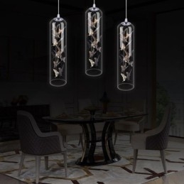 Glas Pendel Creative Nordic Cylinder Lampe Butterfly Light