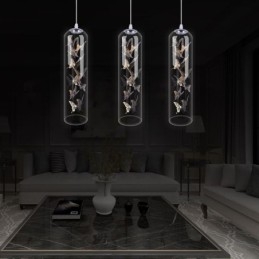 Glas Pendel Creative Nordic Cylinder Lampe Butterfly Light
