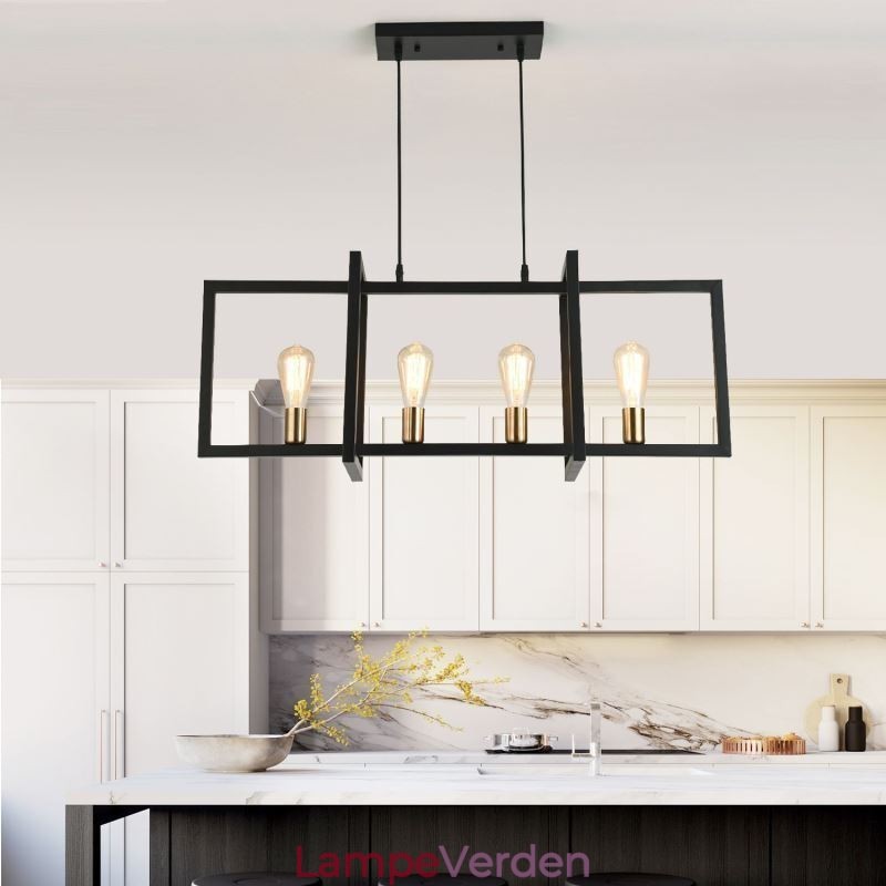 4 Light Pendel Light Industrial Style Lightingway