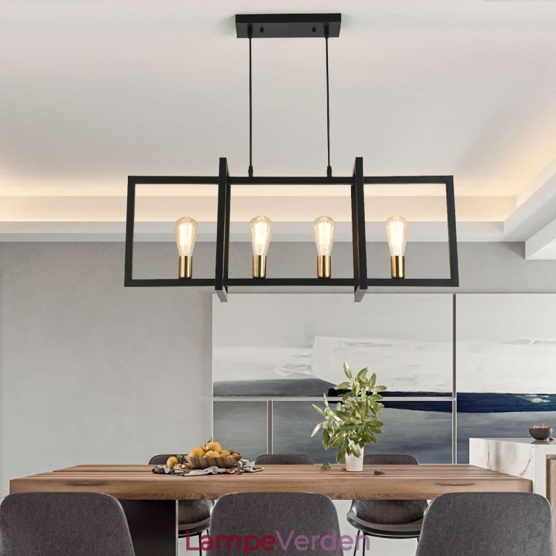 4 Light Pendel Light Industrial Style Lightingway