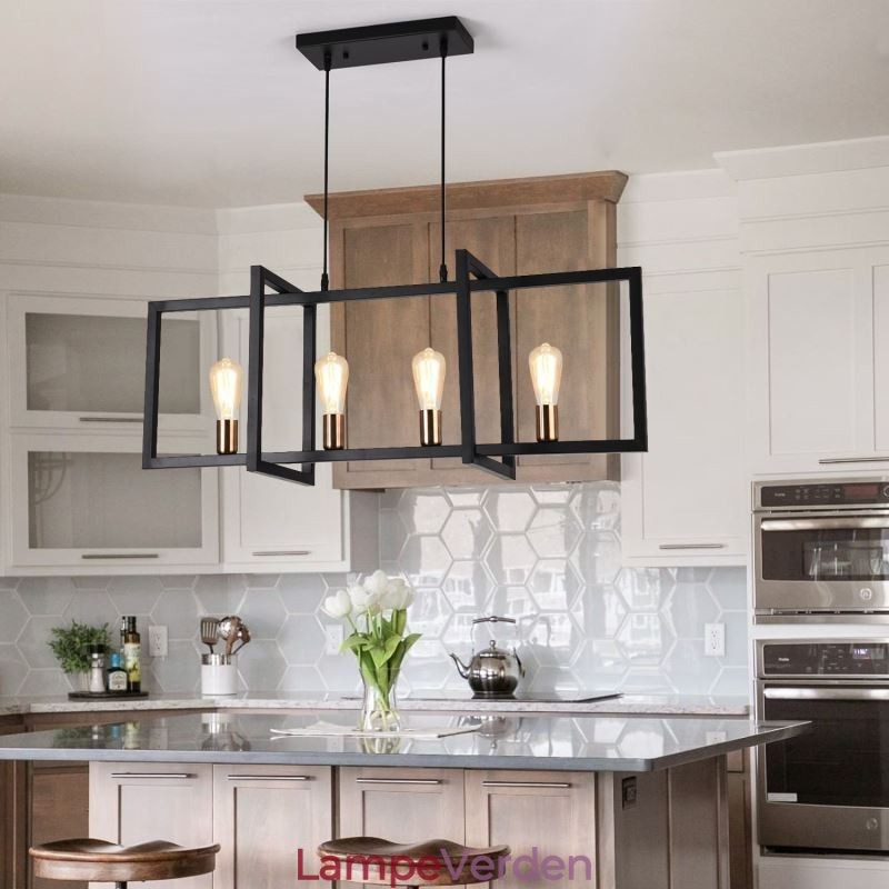 4 Light Pendel Light Industrial Style Lightingway