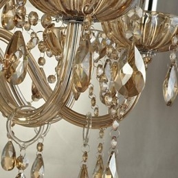 Moderne moderne lysekrone i krystalglas