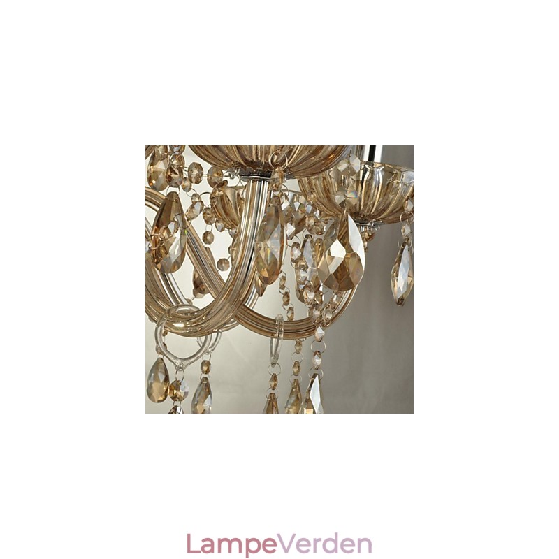 Moderne moderne lysekrone i krystalglas