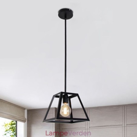 Rustik bondegårdspendel Industriel Mini Metal Loftslampe Trapezformet ø Rustik bondegårdspendel Industriel Mini Metal Loftslampe Trapezformet ø