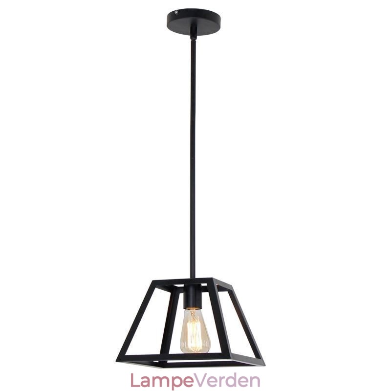 Rustik bondegårdspendel Industriel Mini Metal Loftslampe Trapezformet ø