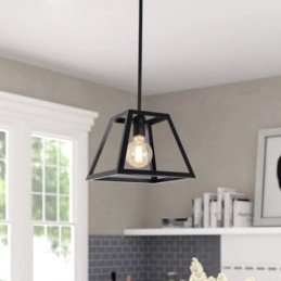 Rustik bondegårdspendel Industriel Mini Metal Loftslampe Trapezformet ø