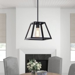 Rustik bondegårdspendel Industriel Mini Metal Loftslampe Trapezformet ø