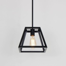 Rustik bondegårdspendel Industriel Mini Metal Loftslampe Trapezformet ø