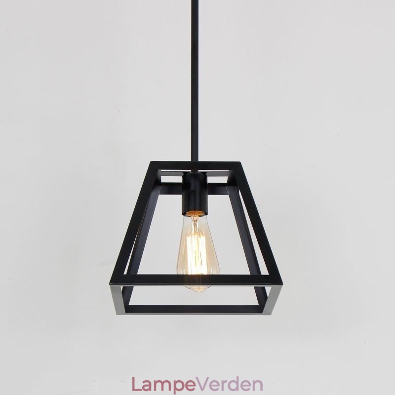 Rustik bondegårdspendel Industriel Mini Metal Loftslampe Trapezformet ø