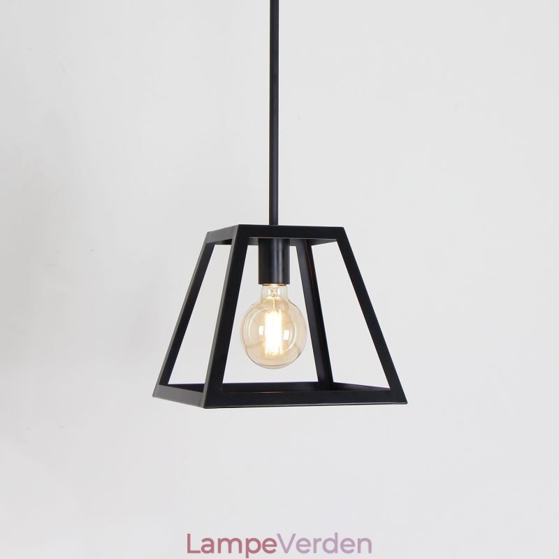Rustik bondegårdspendel Industriel Mini Metal Loftslampe Trapezformet ø