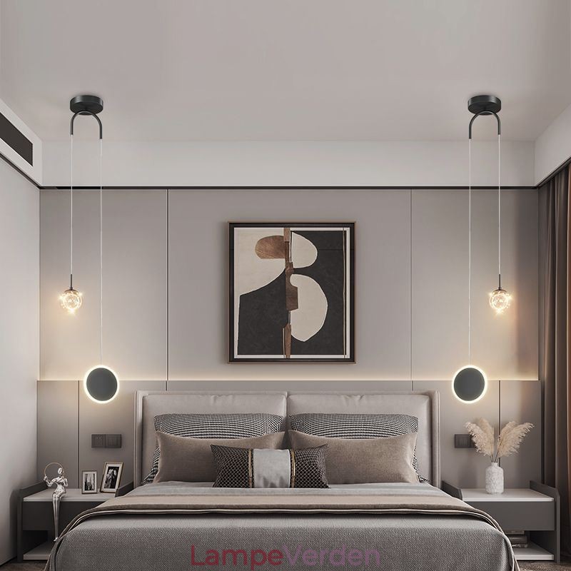 Rund Ring Pendel Moderne Kugle hængende Lampe