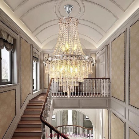 Moderne Krystallysekrone Moderne Elegant Loftslampe Duplex Trappe Moderne Krystallysekrone Moderne Elegant Loftslampe Duplex Trappe